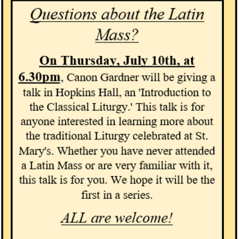 Talk about the Latin Mass