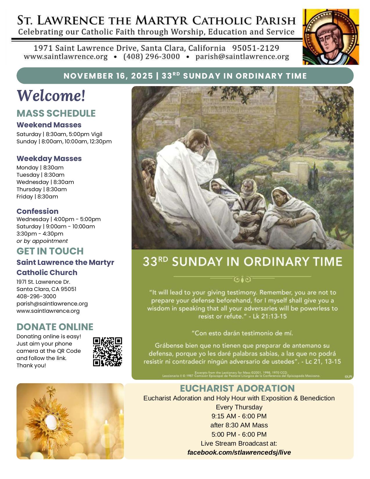 november 16, 2025 Bulletin