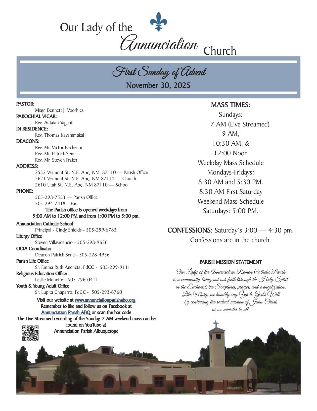 november 30, 2025 Bulletin