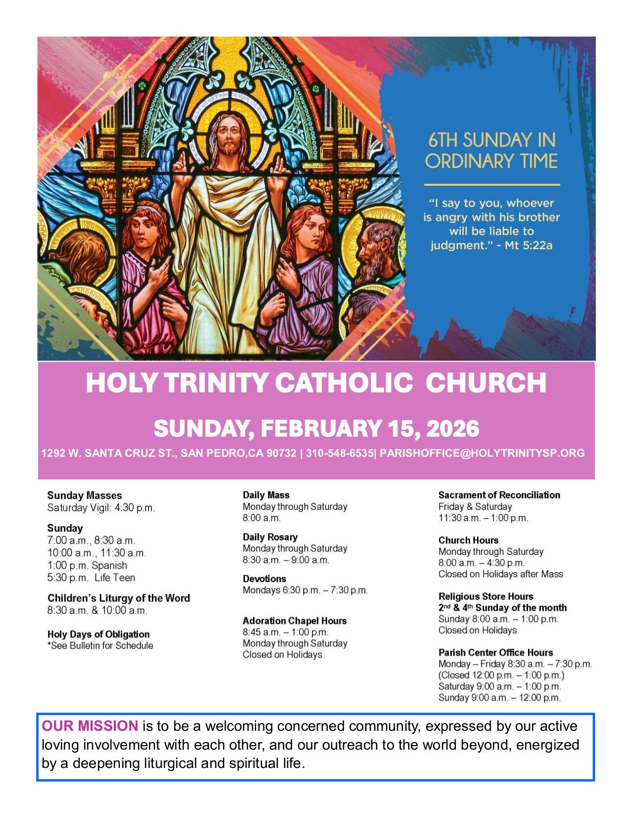 february 15, 2026 Bulletin