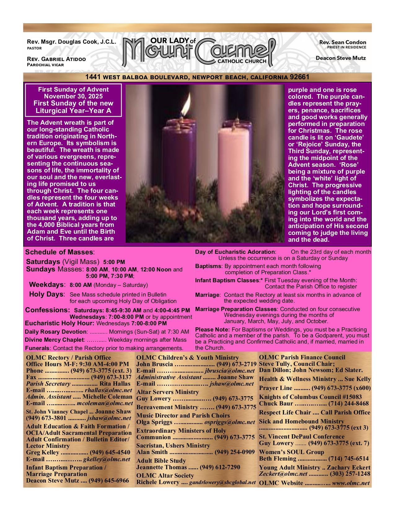 november 30, 2025 Bulletin