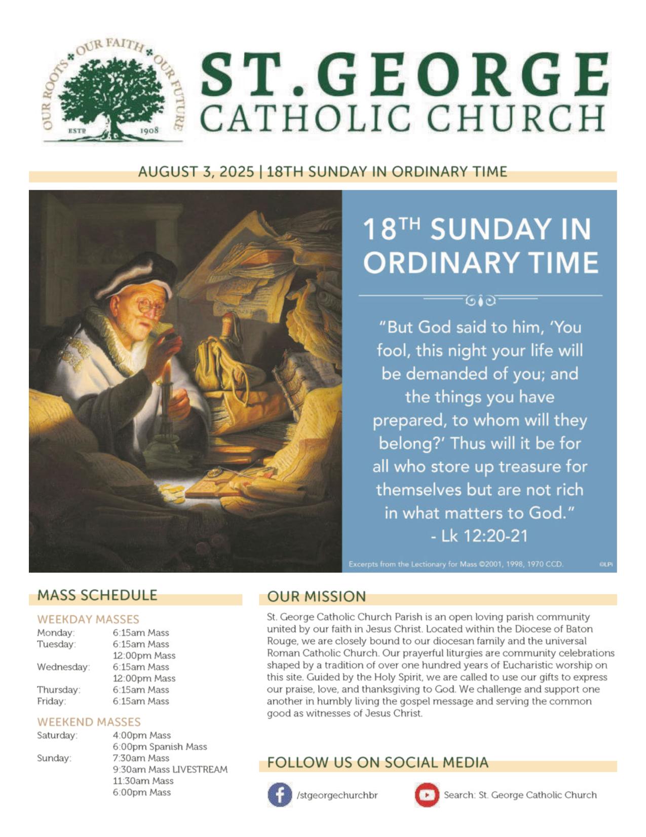 august 3, 2025 Bulletin