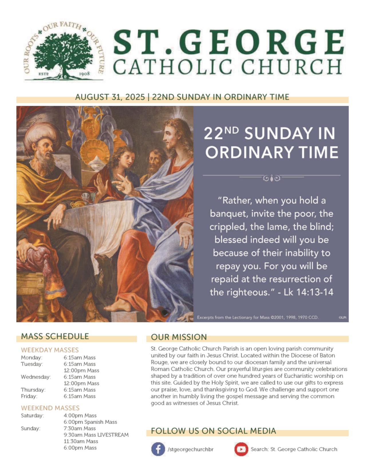 august 31, 2025 Bulletin
