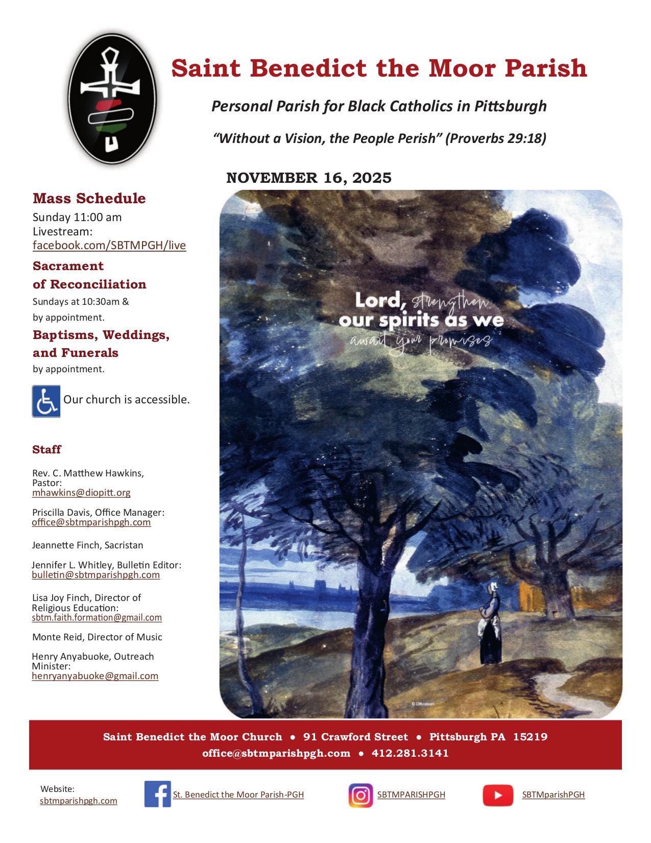 november 16, 2025 Bulletin