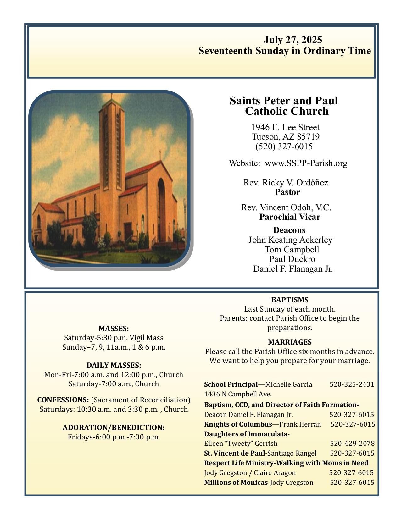 july 27, 2025 Bulletin