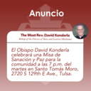El Obispo David Konderla celebrará una Misa de Sanación y Paz para la comunidad