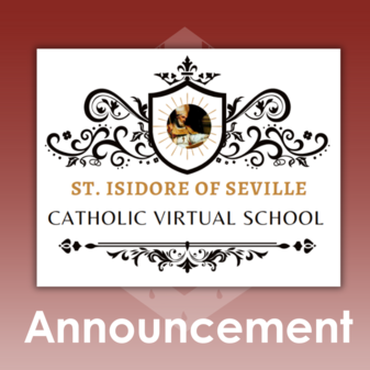 Bishop Statement on St. Isidore Catholic Virtual School
