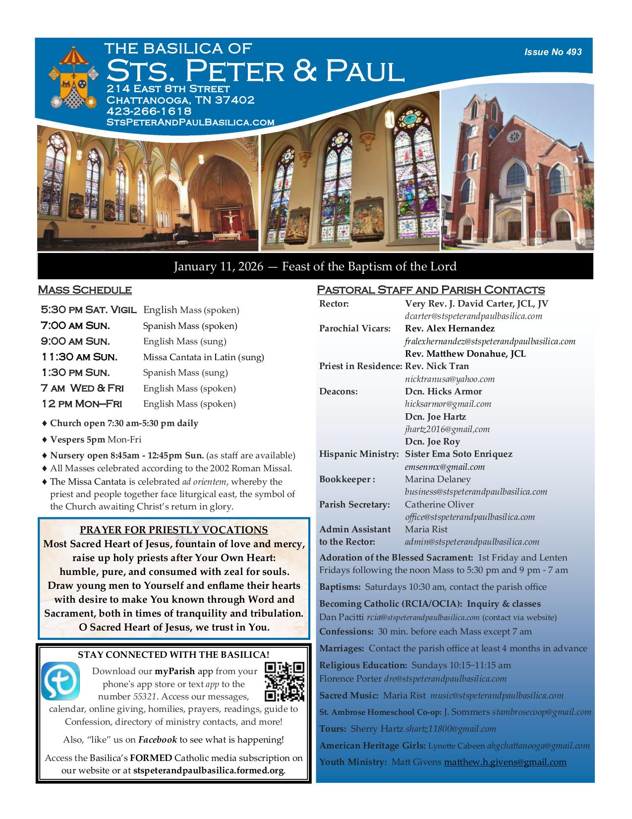 january 11, 2026 Bulletin