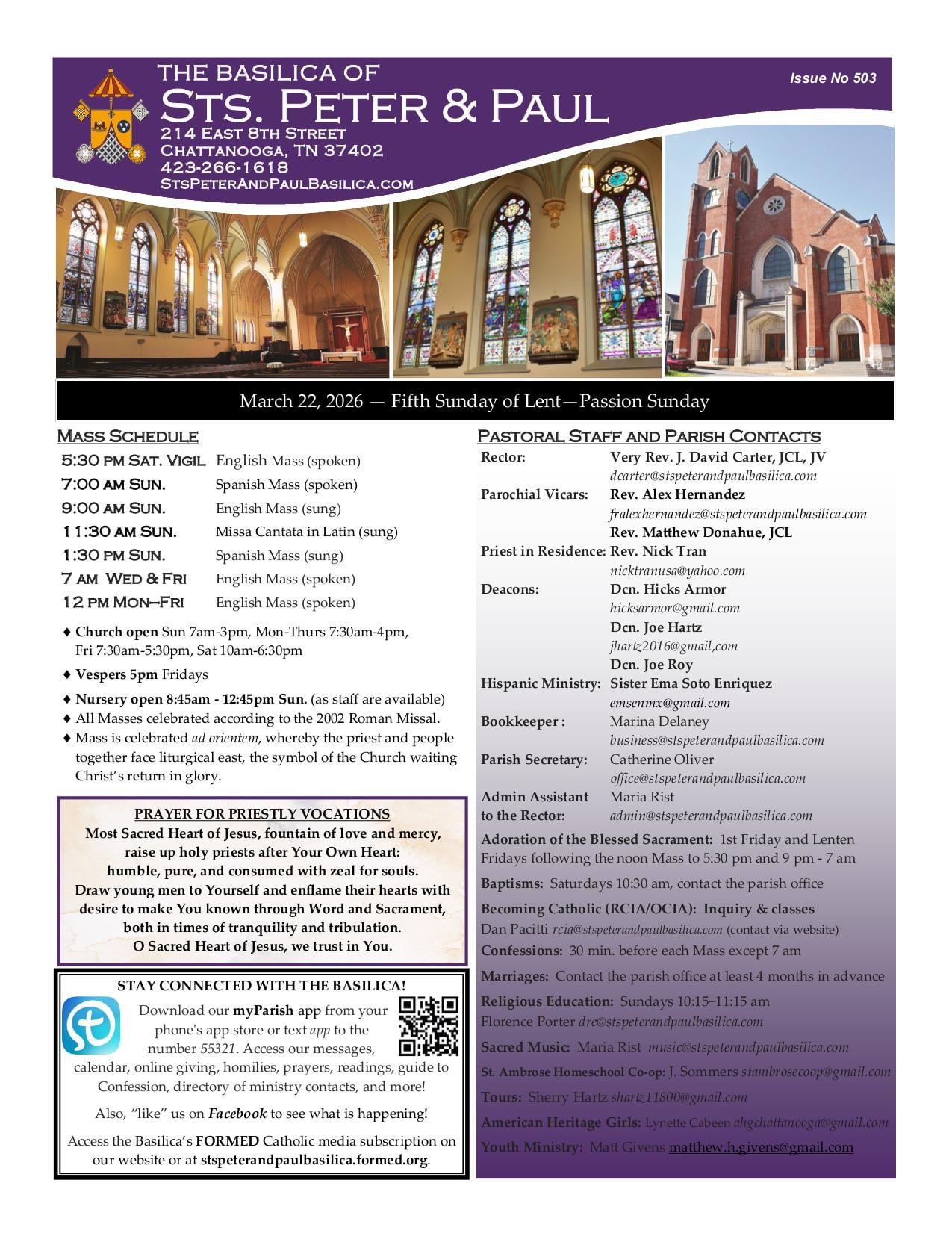 march 22, 2026 Bulletin