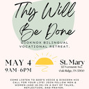 Thy Will Be Done Vocational Retreat CANCELED