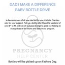 Dads Make a Difference Baby Bottle Drive