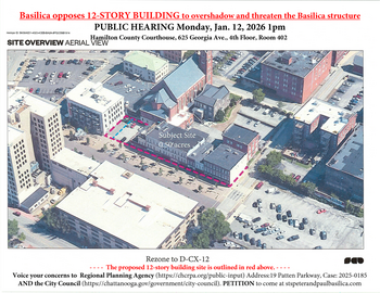 Developer withdrew request for 12-Story building behind the Basilica