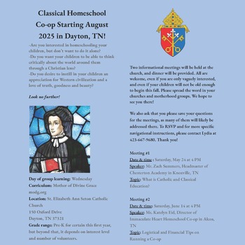 Classical Homeschool Co-op starting in Dayton - Informational meetings May 24 & June 14