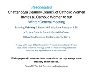 Council of Catholic Women Winter General Meeting