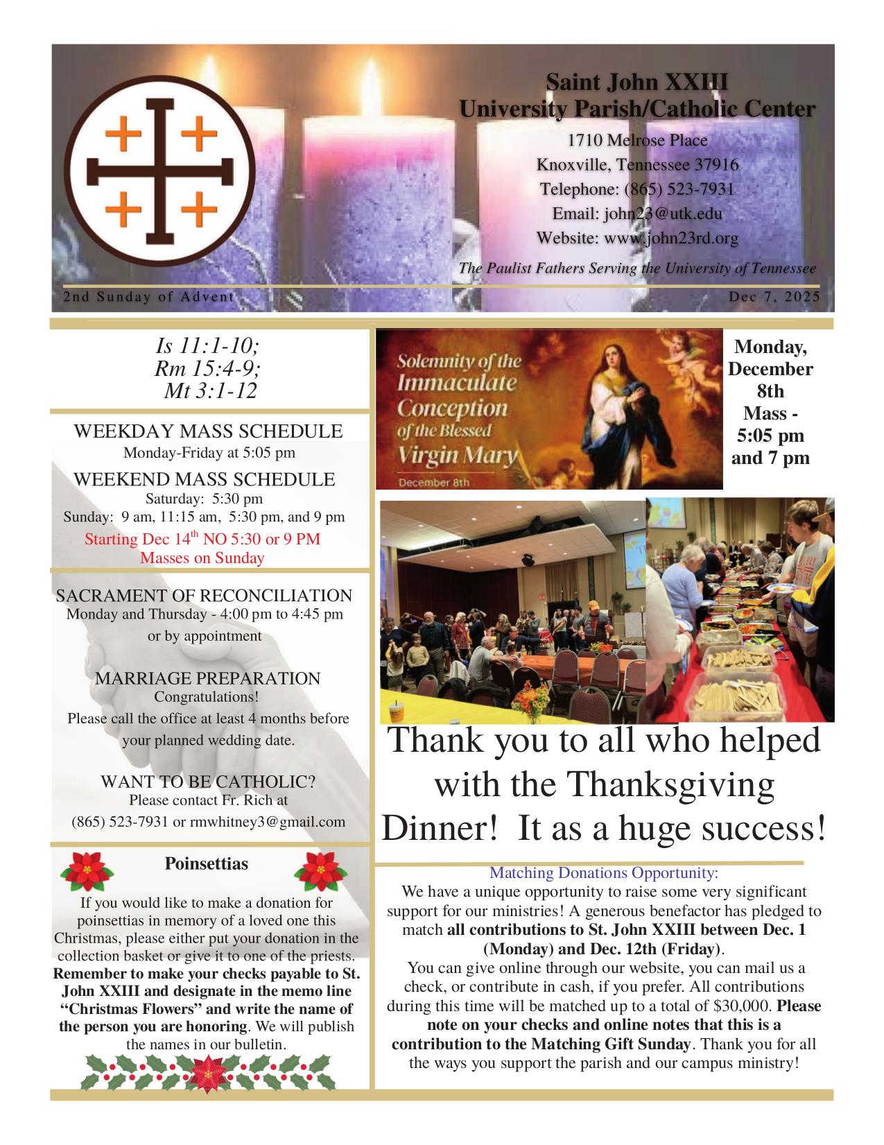 december 7, 2025 Bulletin