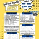 Uniform Opt-out Days 2025-2026