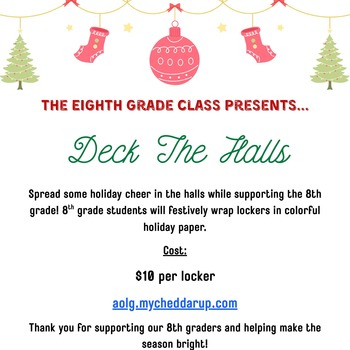 Deck the Halls: Locker Wrapping Fundraiser!