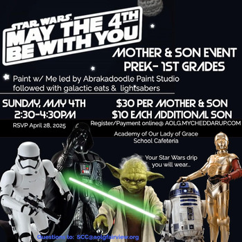 Mother/Son Event: Sunday, May 4, 2025