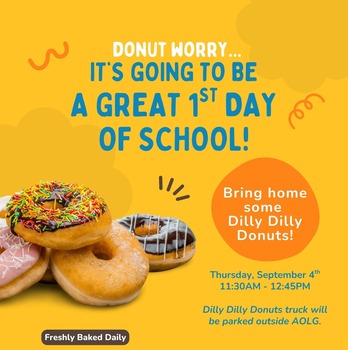 Dilly Dilly Donuts Fundraiser: Thursday, September 4, 2025