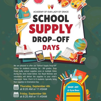 School Supply Drop-off Days