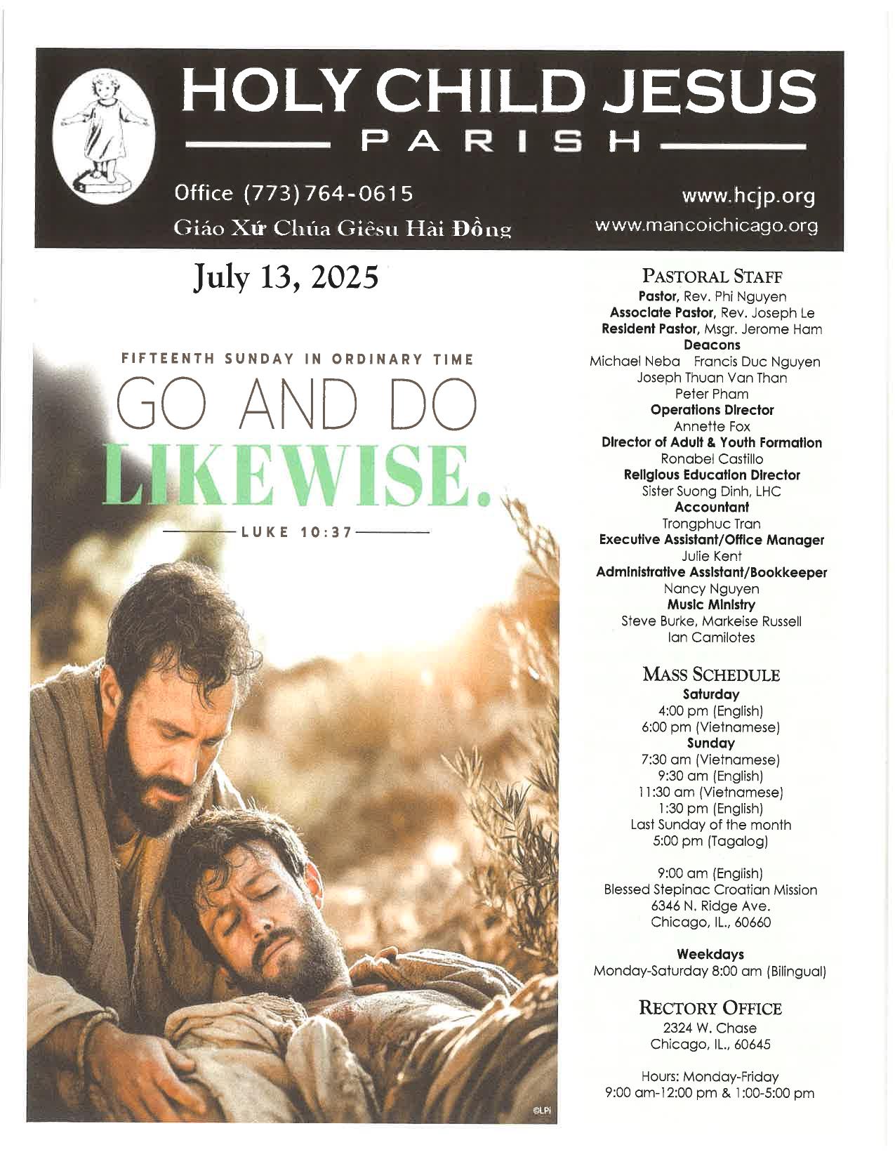 july 13, 2025 Bulletin