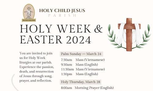Holy Week Schedule