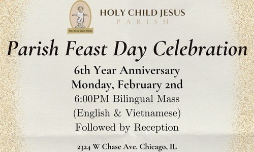 Parish Feast Day Celebration - Monday, February 2nd