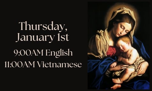Solemnity of Mary, Mother of God Mass Times