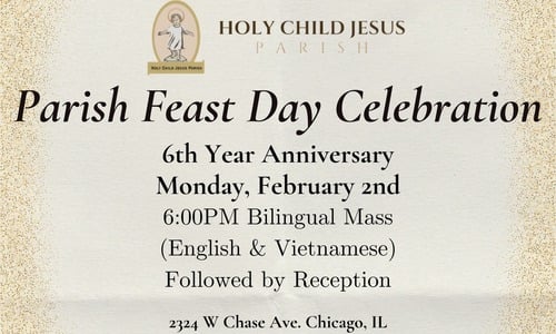 Parish Feast Day Celebration - Monday, February 2nd