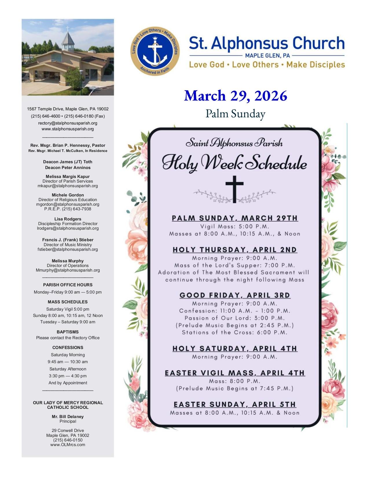 march 29, 2026 Bulletin