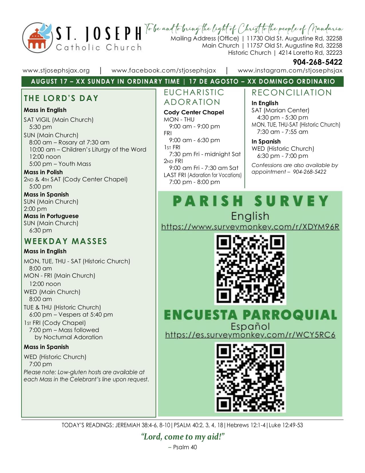 august 17, 2025 Bulletin