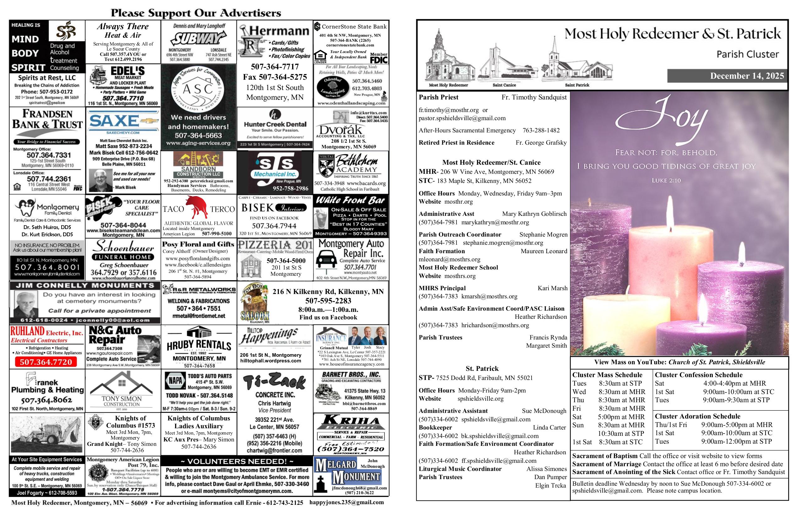 december 14, 2025 Bulletin