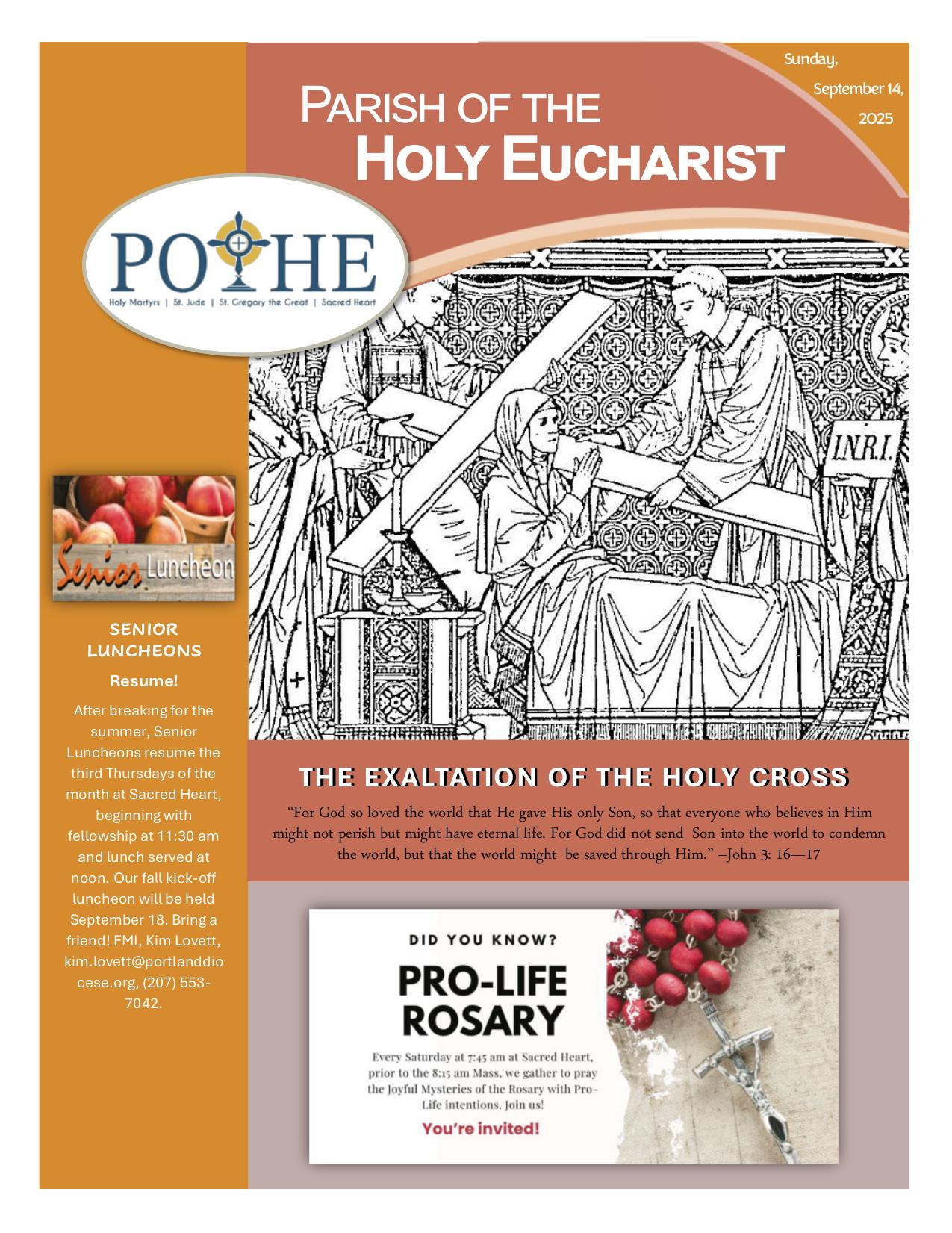 september 14, 2025 Bulletin