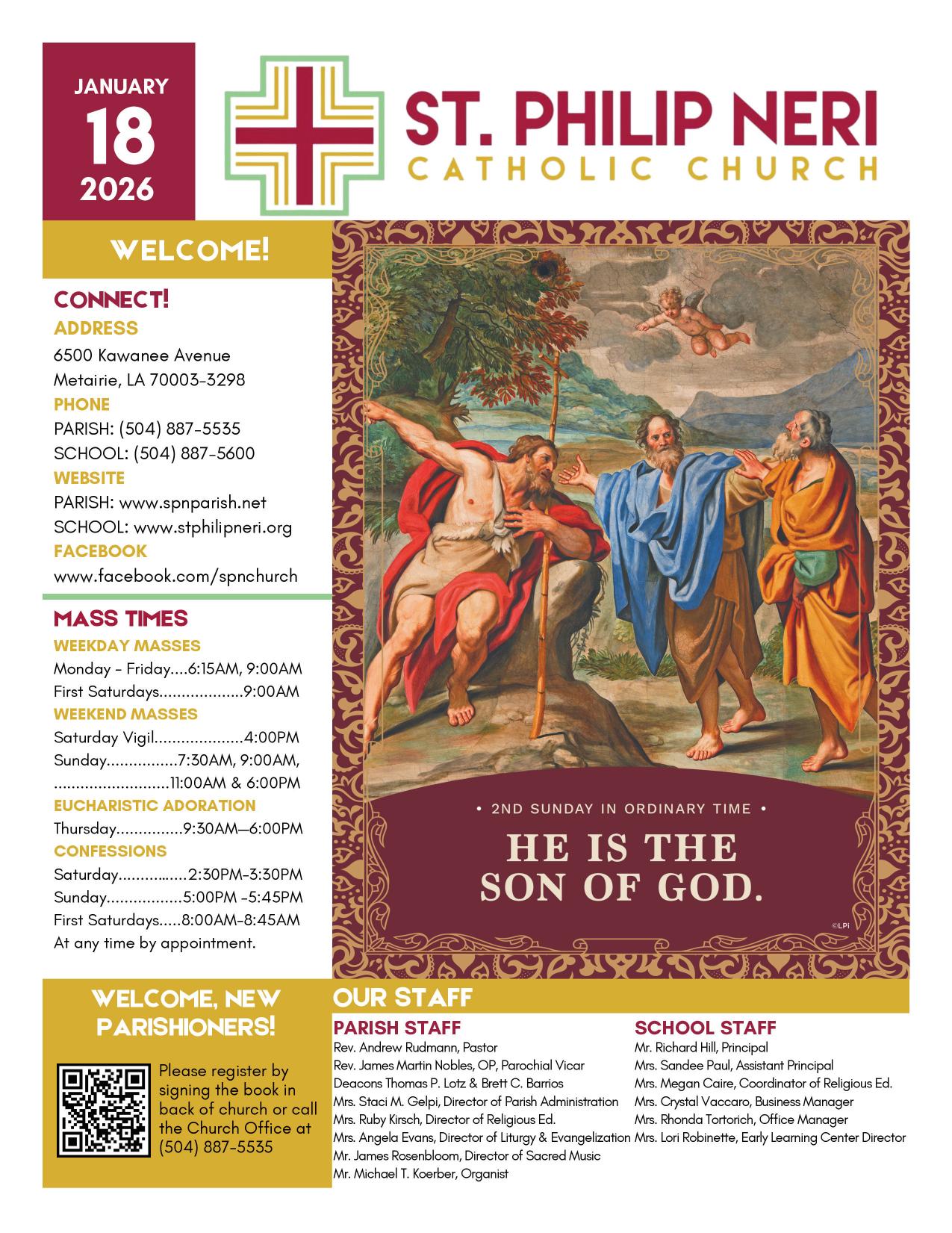 january 18, 2026 Bulletin