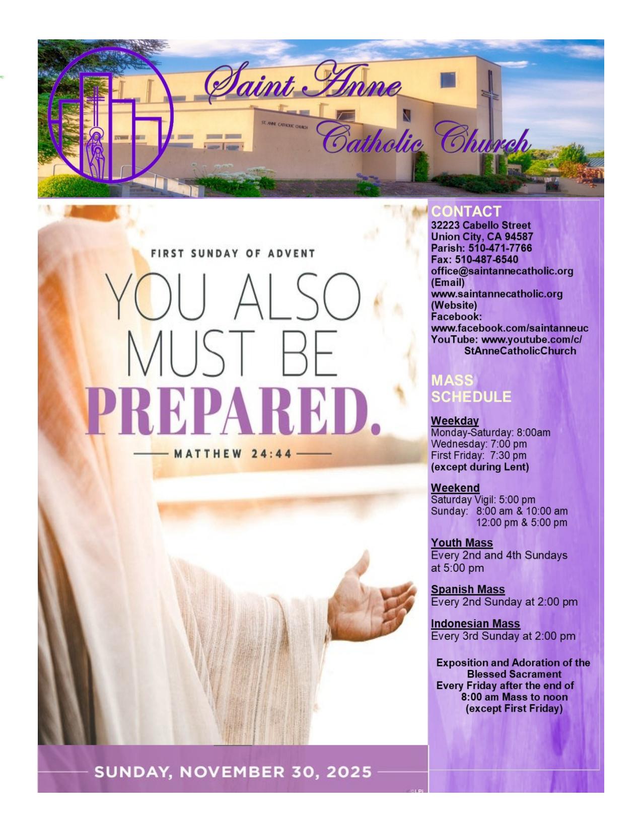 november 30, 2025 Bulletin