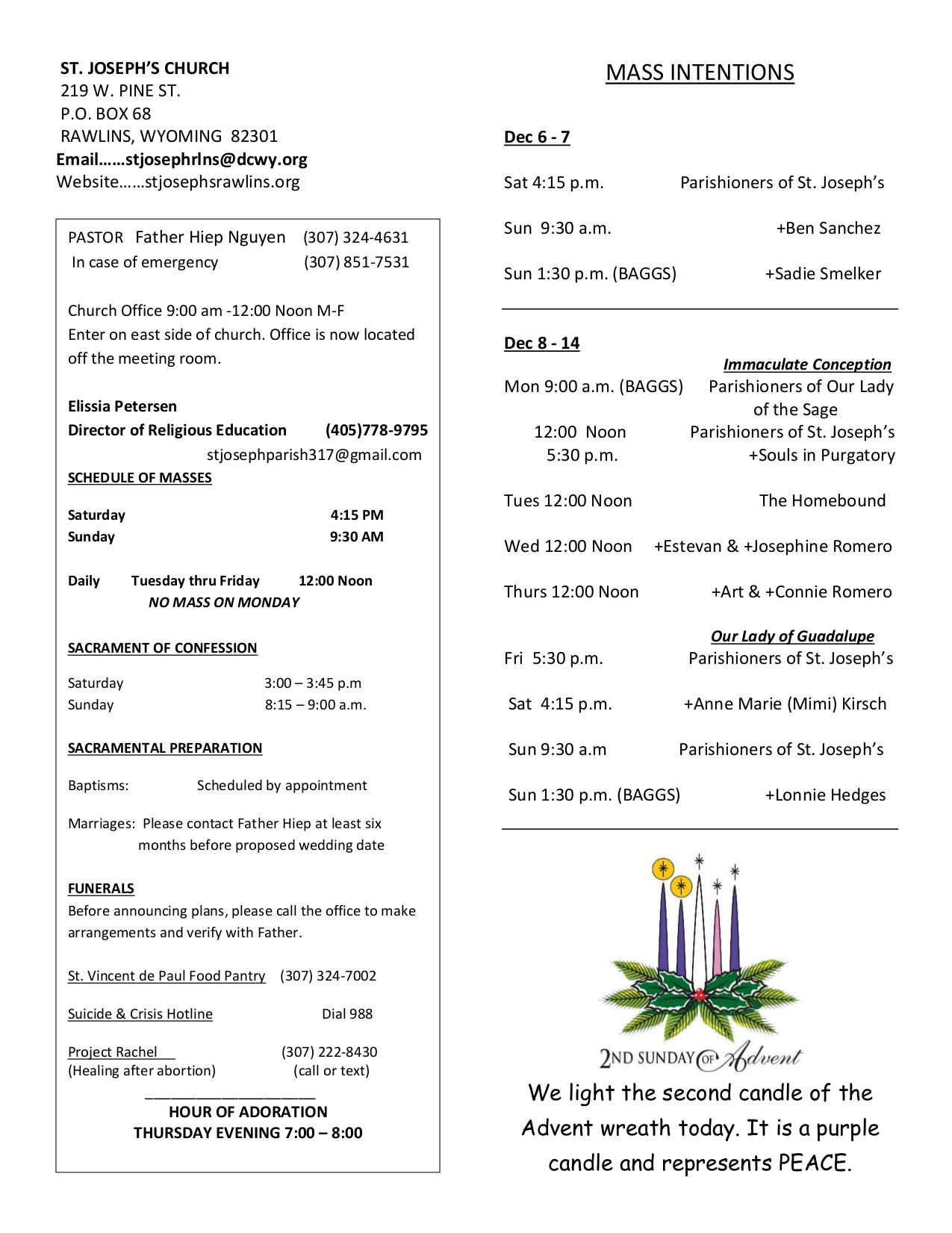 december 7, 2025 Bulletin