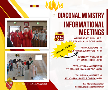 Diaconal Ministry Informational Nights scheduled for August