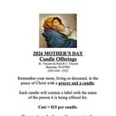 Mother's day candles offering