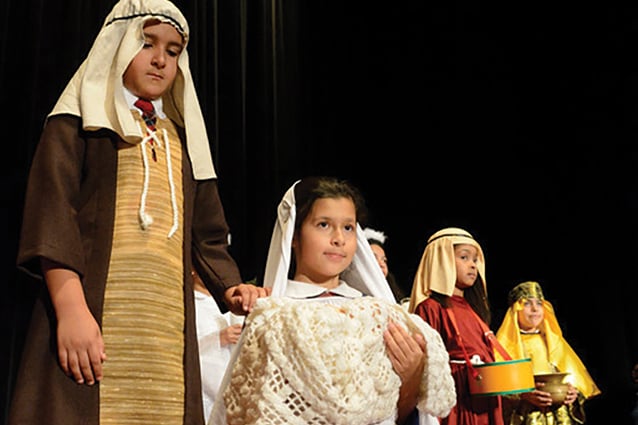 A Nativity pageant at St. John Chrysostom, Bronx.