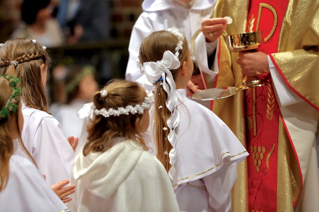 Children receiving communion