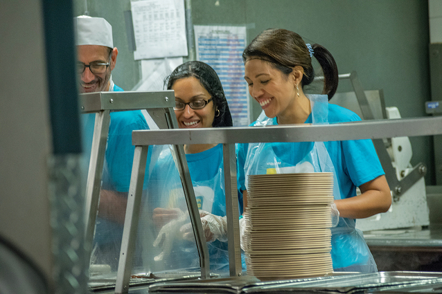 Food pantry workers