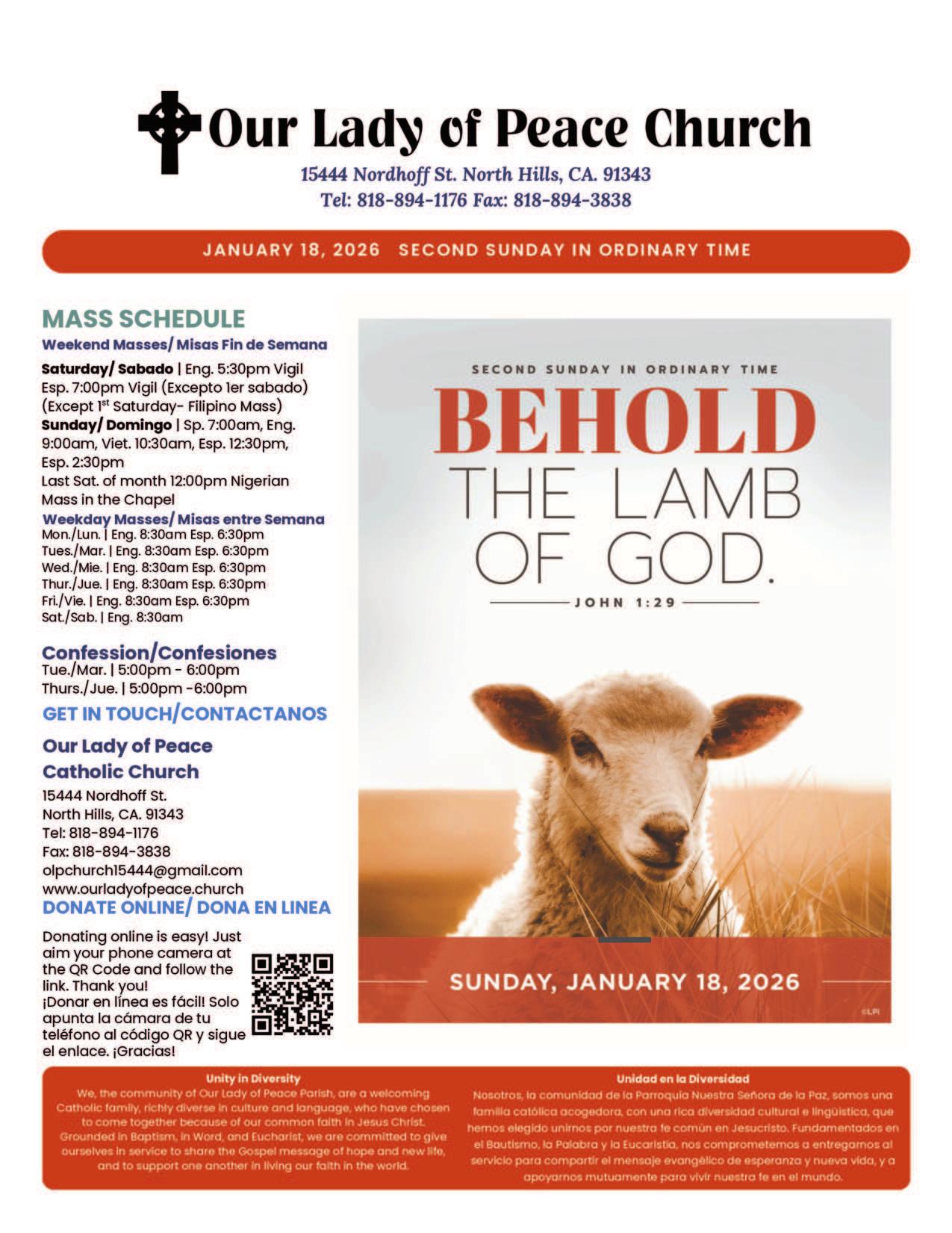 january 18, 2026 Bulletin