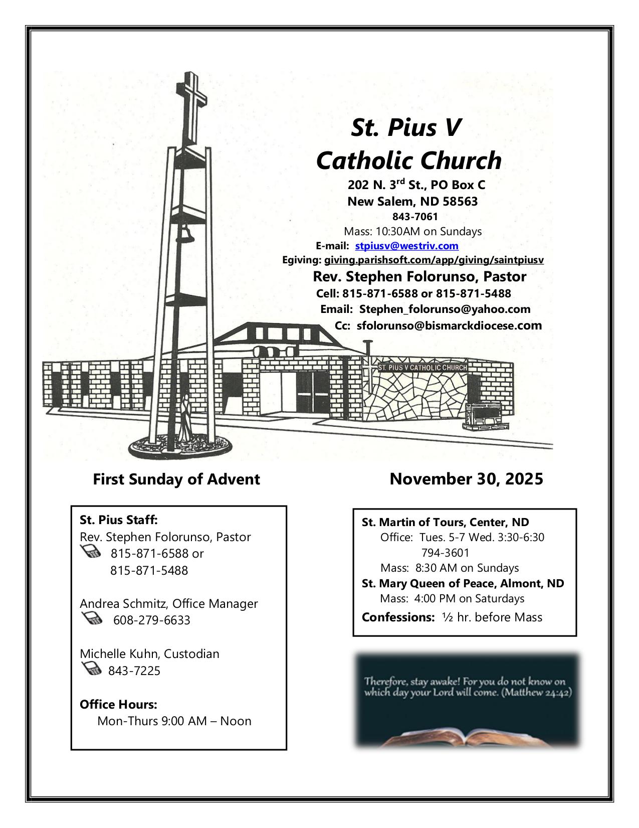 november 30, 2025 Bulletin