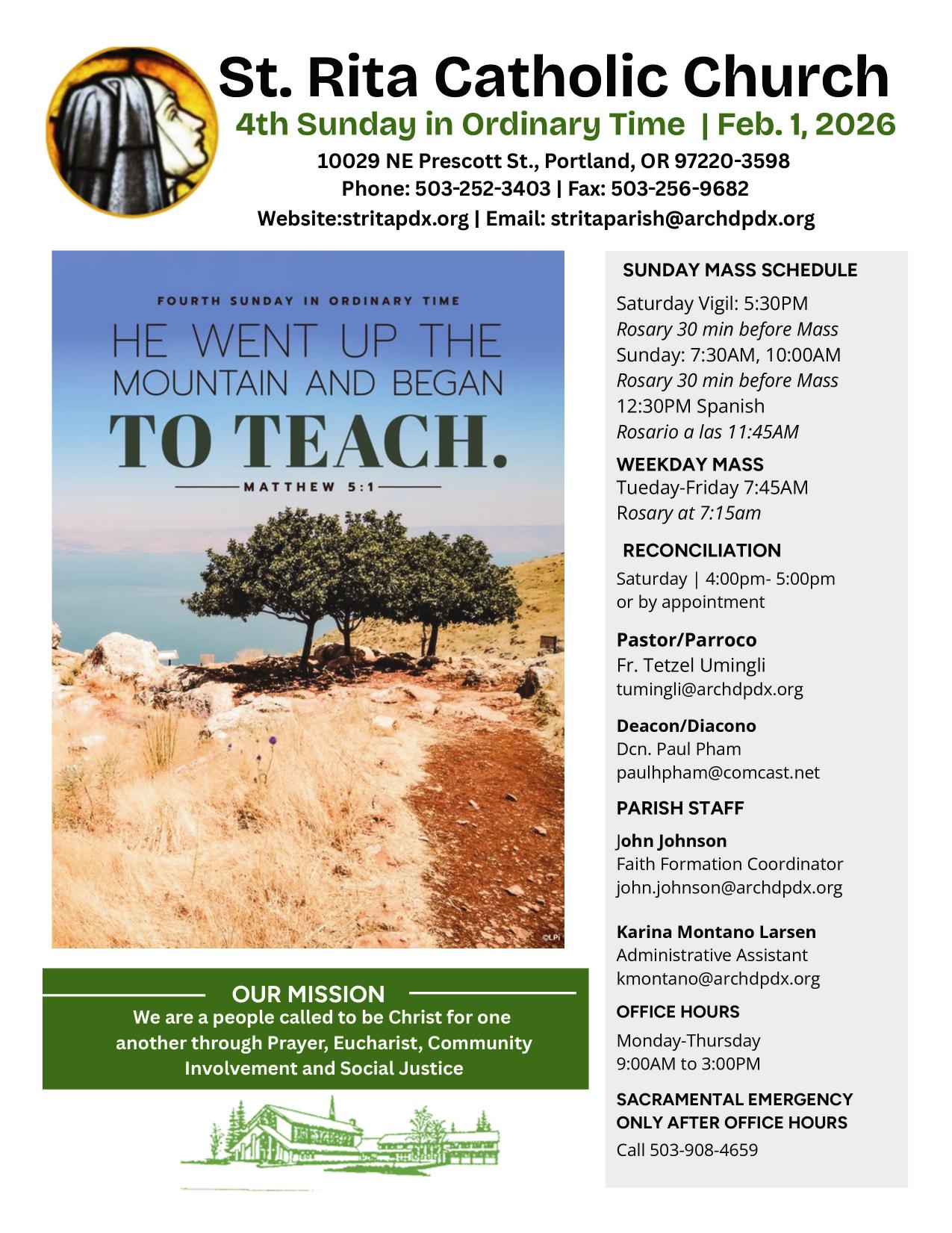 february 1, 2026 Bulletin