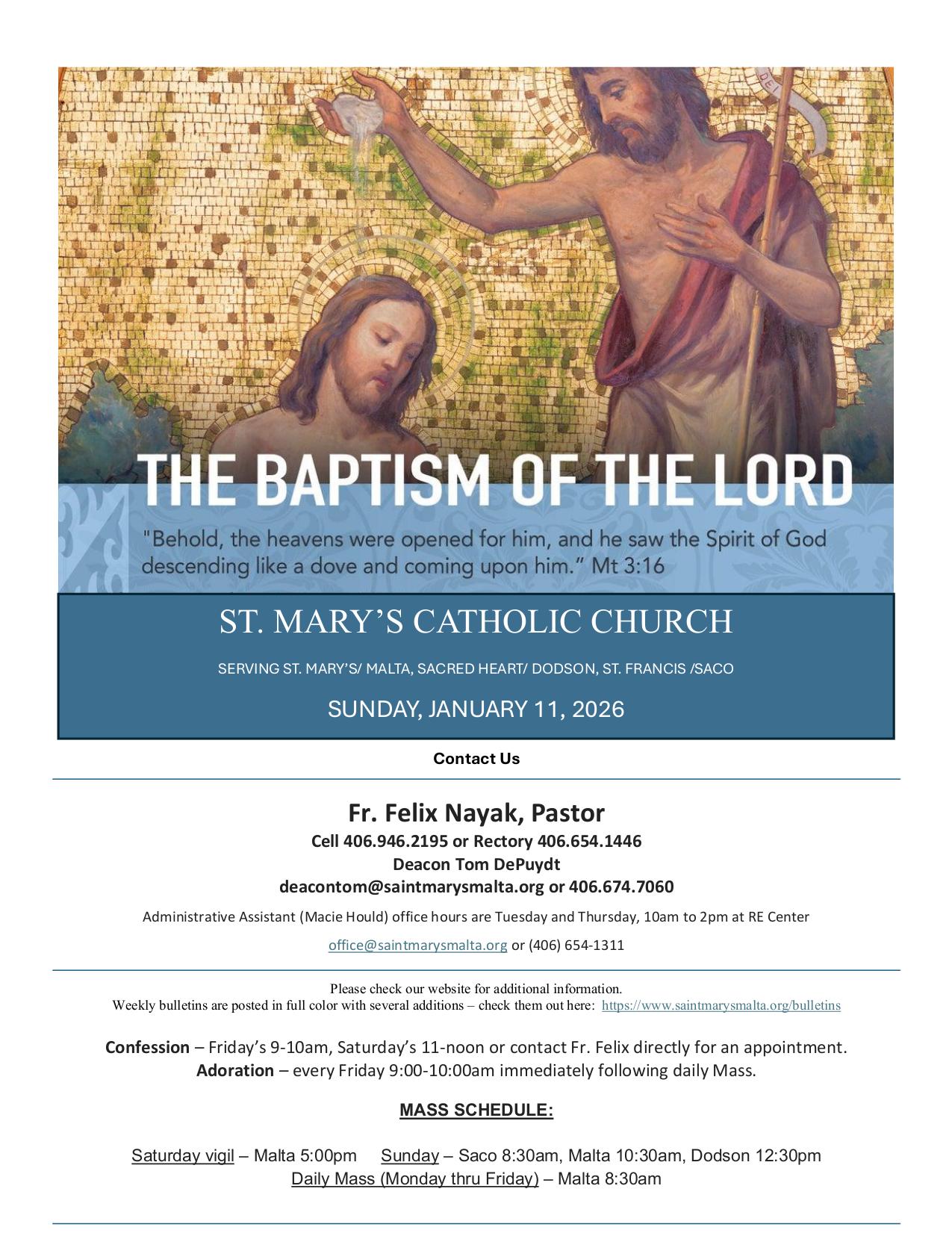 january 11, 2026 Bulletin