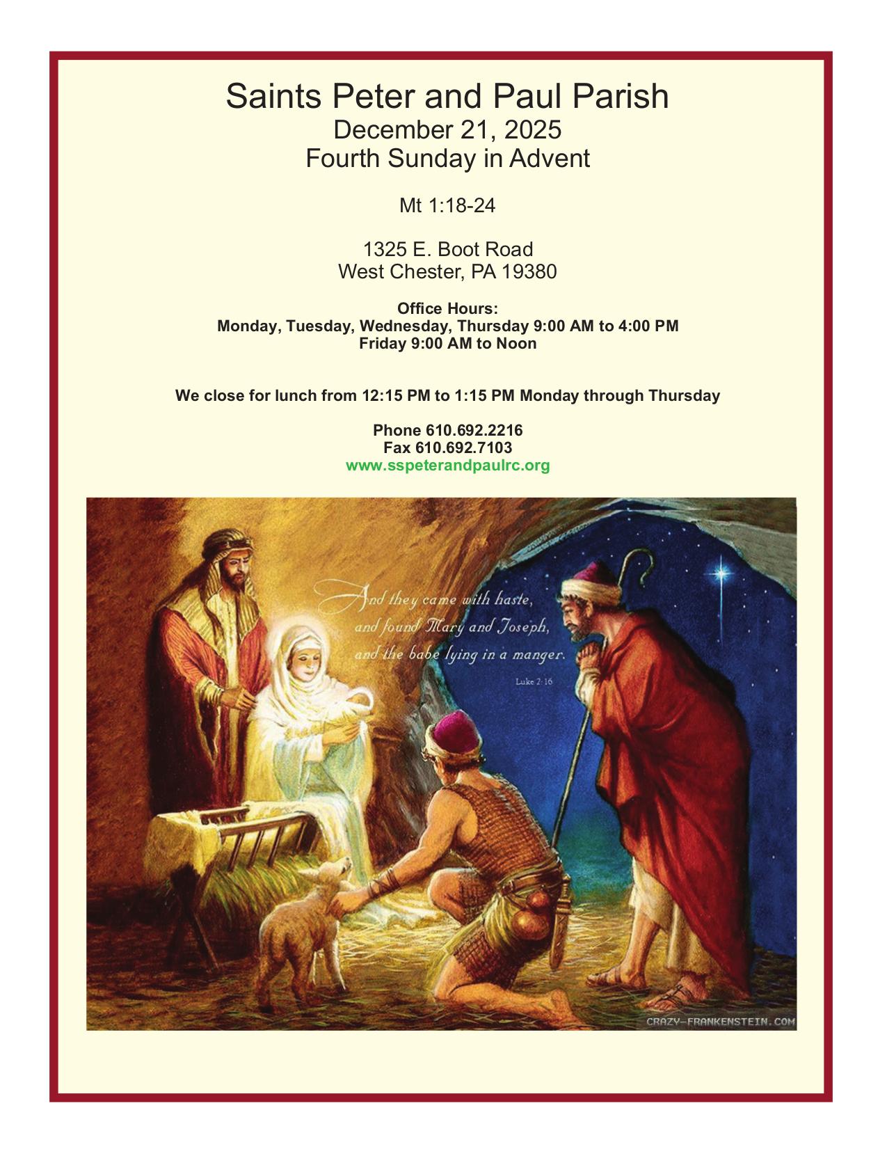 december 21, 2025 Bulletin