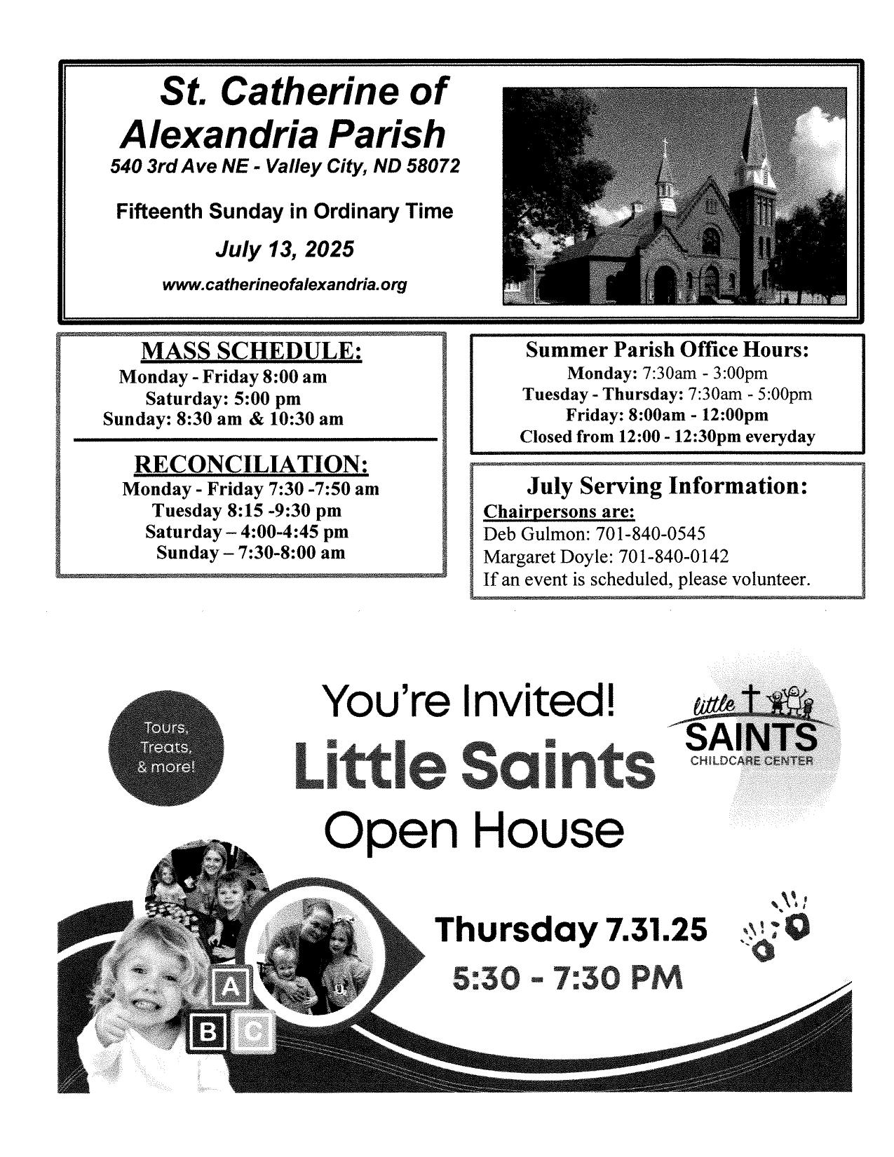july 13, 2025 Bulletin