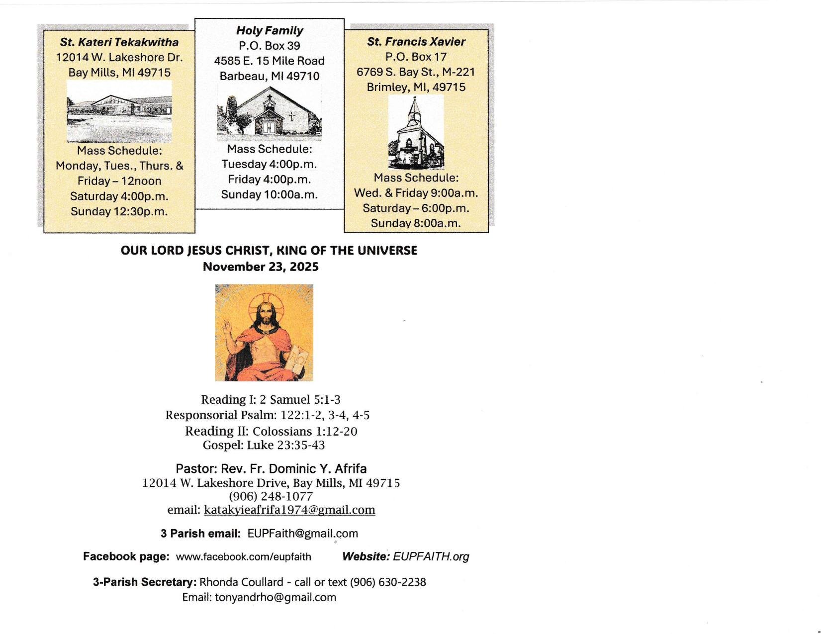 november 23, 2025 Bulletin