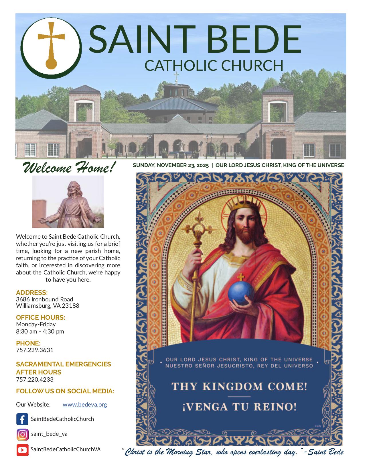 november 23, 2025 Bulletin