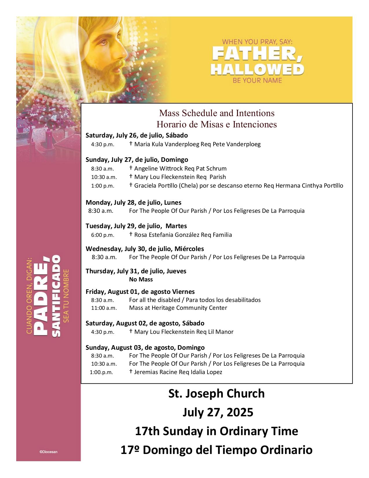 july 27, 2025 Bulletin